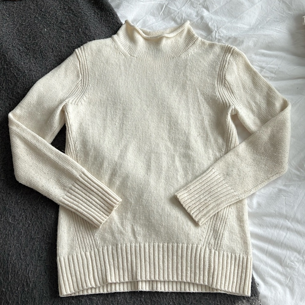 Wool & cashmere cream j crew sweater